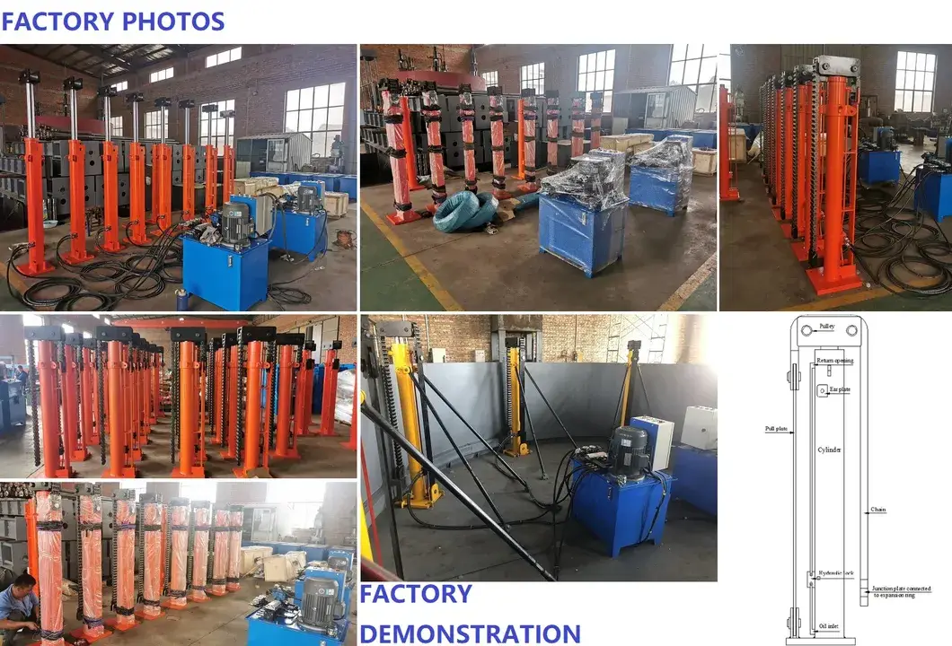 Thiết bị xây dựng tự động nâng bể 2 mét bằng hệ thống thủy lực
