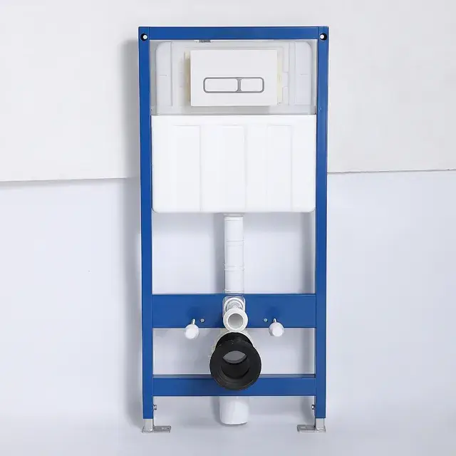 Vòi xả bồn cầu treo tường kết hợp với hộp chứa ẩn trong tường