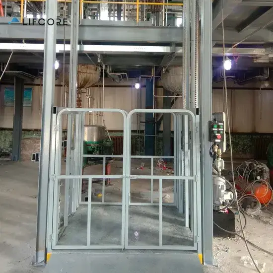 Thang máy nâng hàng kho chất lượng cao với công nghệ thủy lực và dây cáp