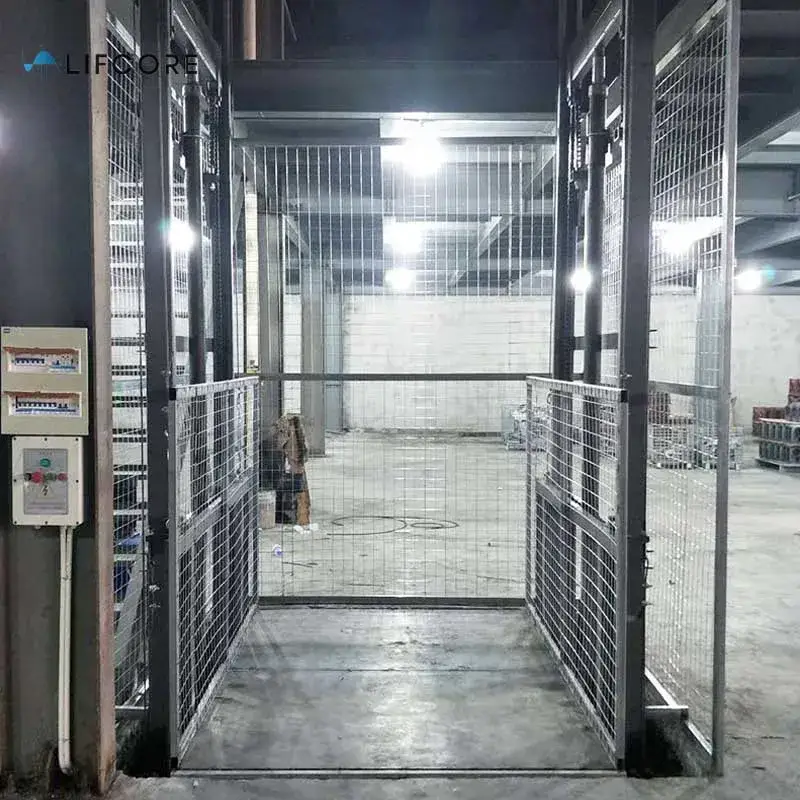 Thang máy nâng hàng kho chất lượng cao với công nghệ thủy lực và dây cáp