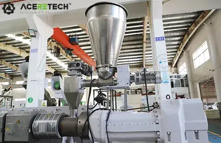 Thiết bị ép viên chất liệu từ ống HDPE và nhựa PP PE