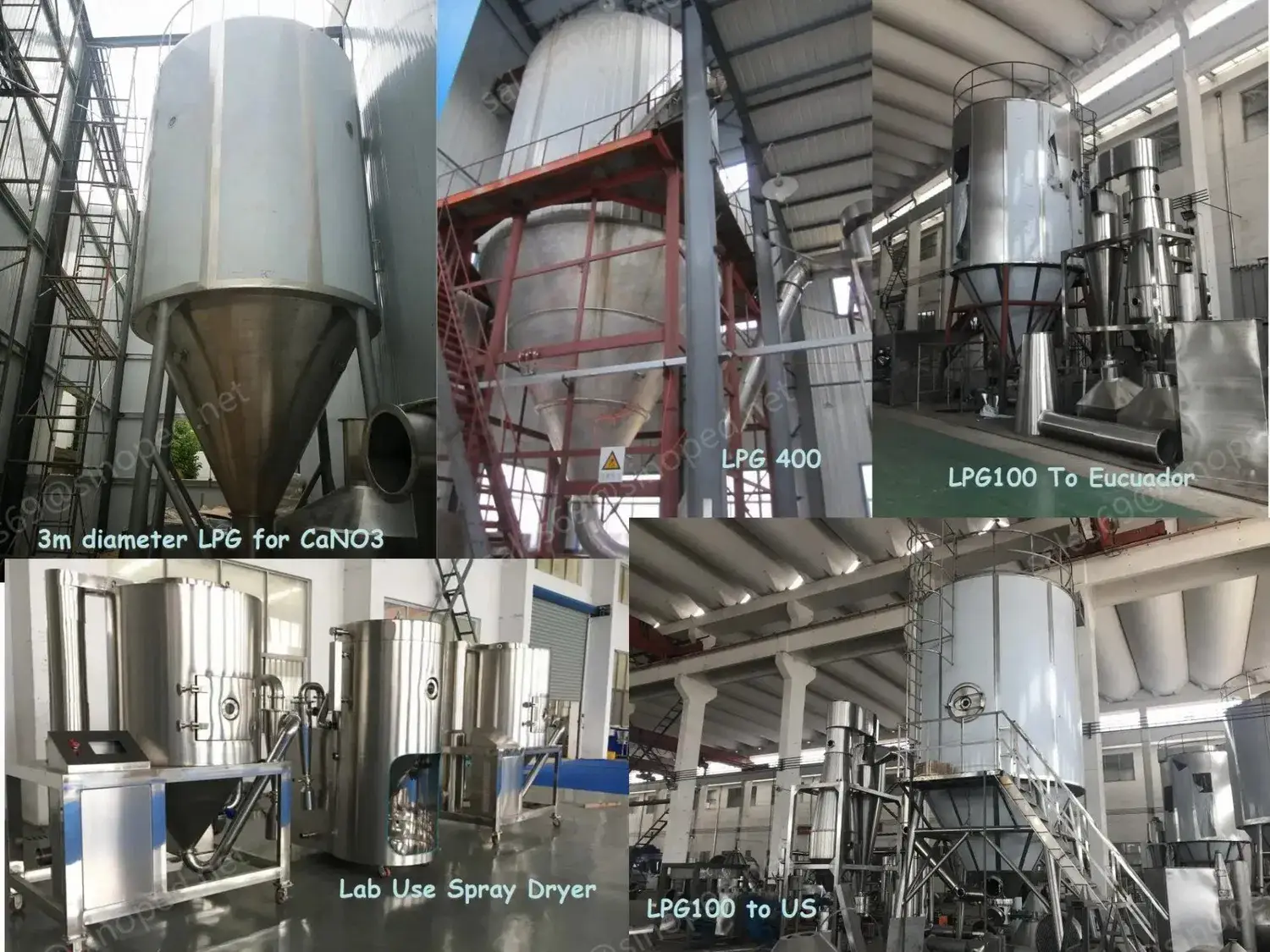 Thiết bị sấy phun tốc độ cao LPG-150 cho vi khuẩn, tinh bột và enzyme