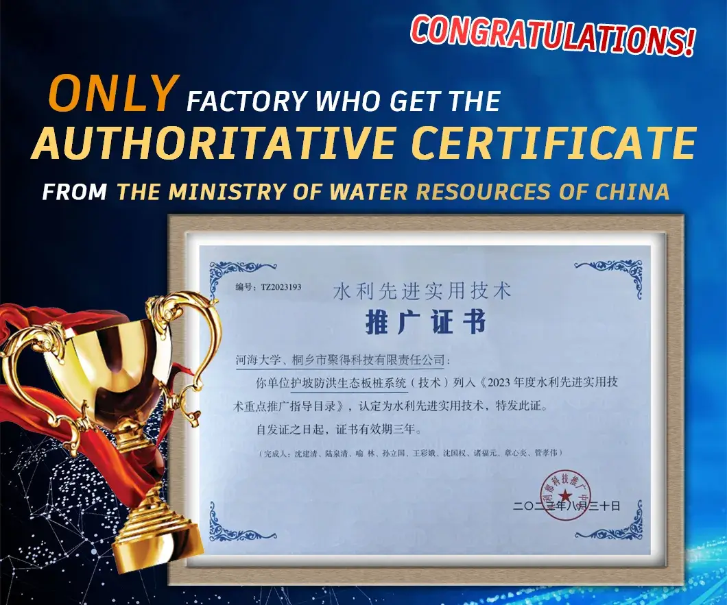 Tấm nhựa PVC chất lượng cho công trình chống xói mòn, kiểm soát lũ, tạo tường biển bền đẹp